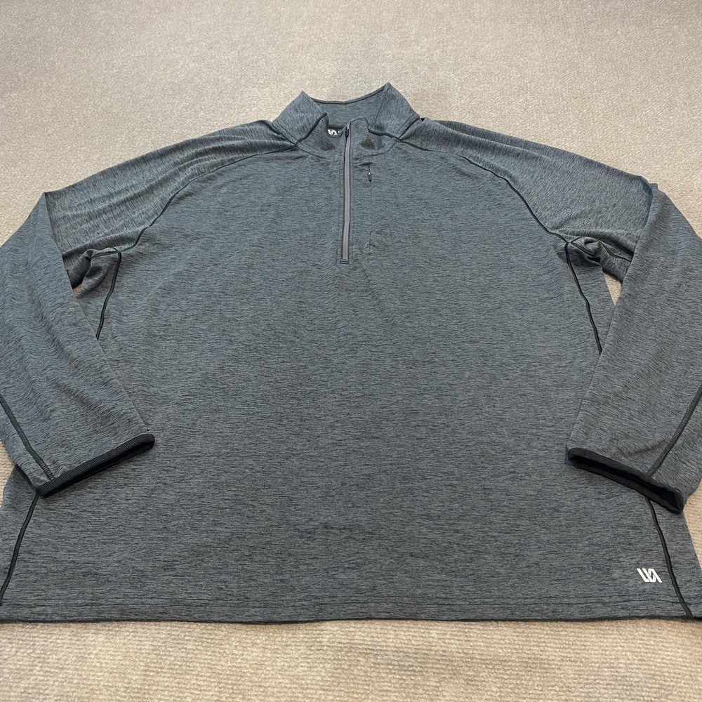 VRST‎ Athletic Quarter Zip Pullover Mens 2XL Gray Performance Long Sleeve